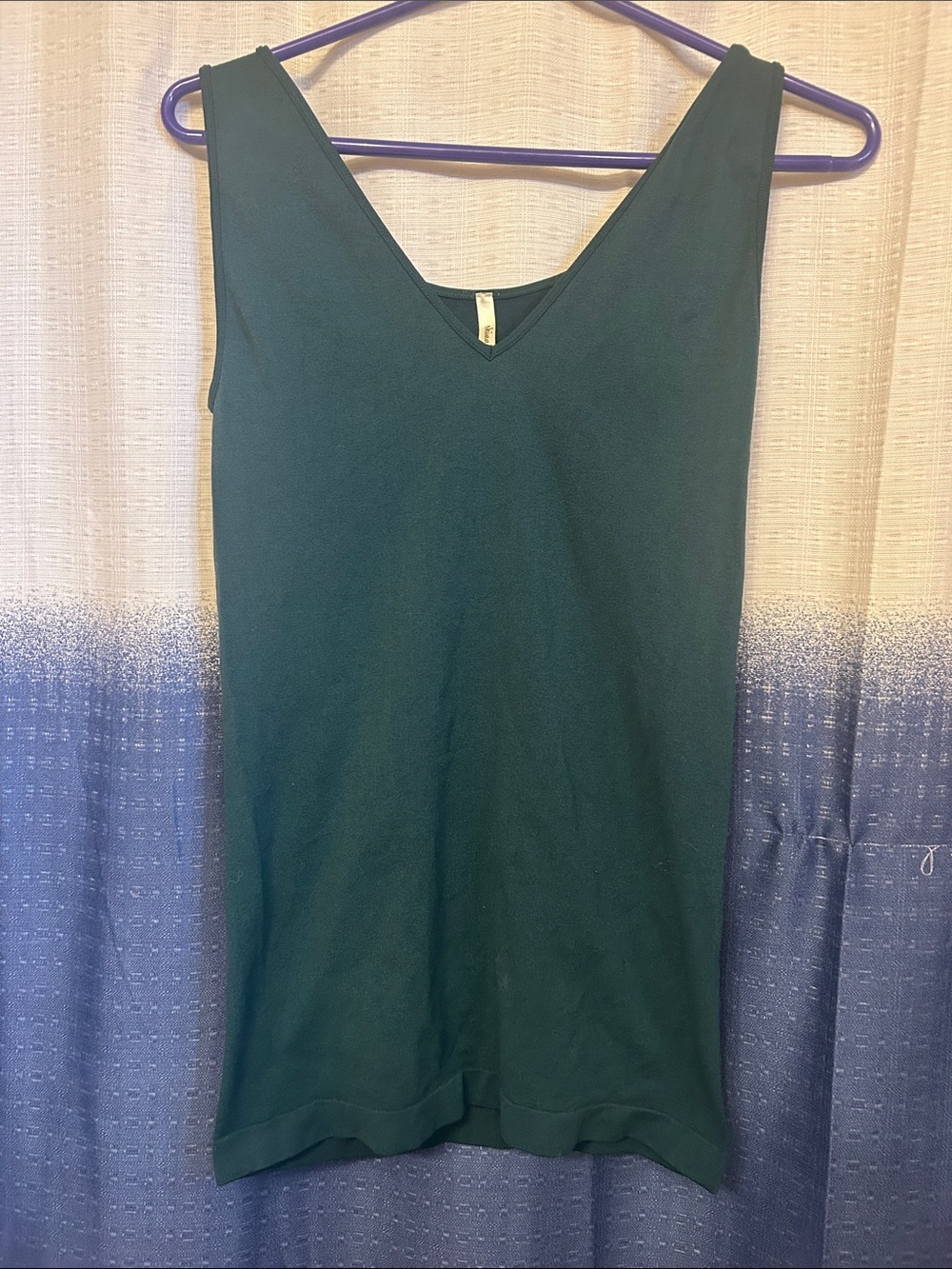 Sleeveless V-Neck Women’s Top in Deep Green